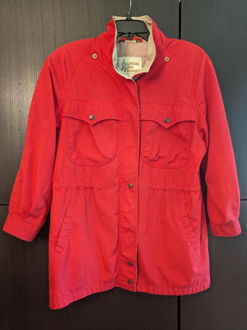Vintage London Fog Jacket Sz 8 Red